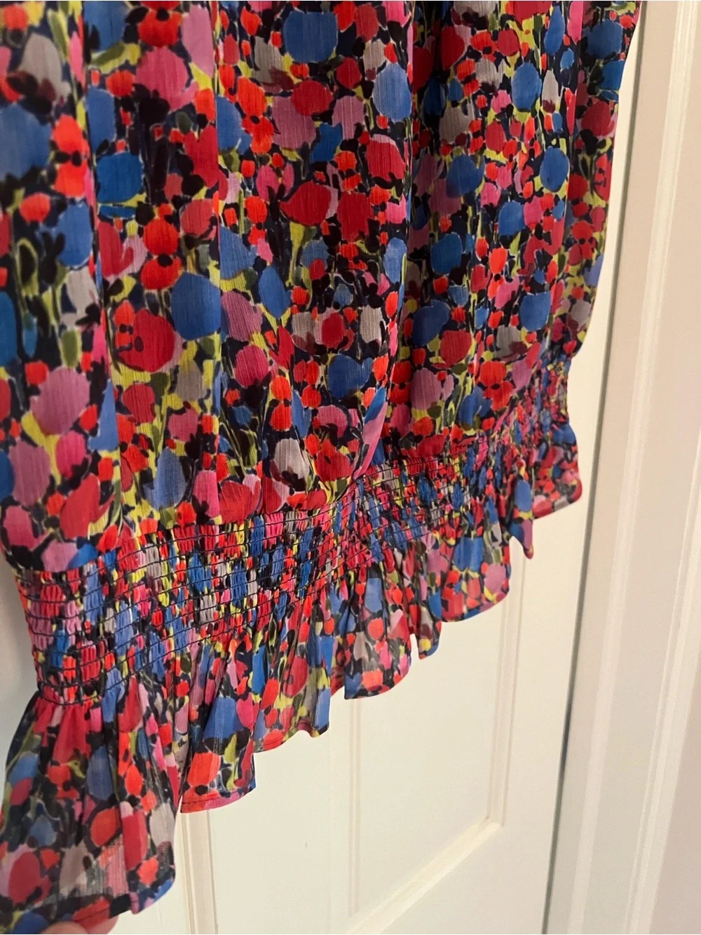 J Crew Sleeveless Mockneck Top in Watercolor Floral Print | Sz 8